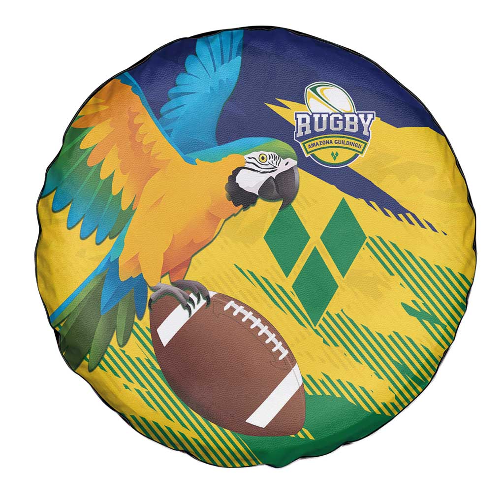 Rugby Saint Vincent and the Grenadines Spare Tire Cover Go SVG Amazona Guildingii - Wonder Print Shop