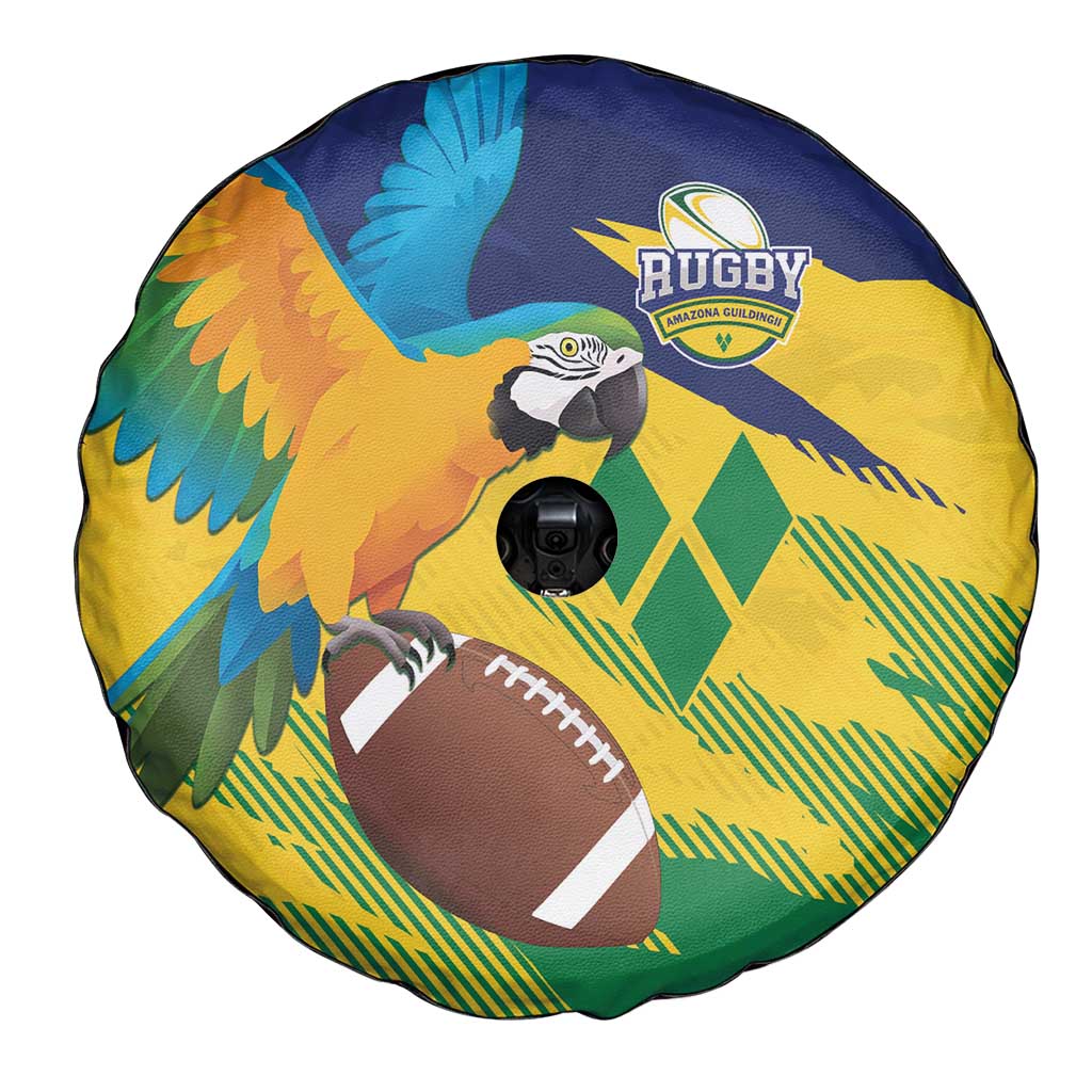 Rugby Saint Vincent and the Grenadines Spare Tire Cover Go SVG Amazona Guildingii - Wonder Print Shop