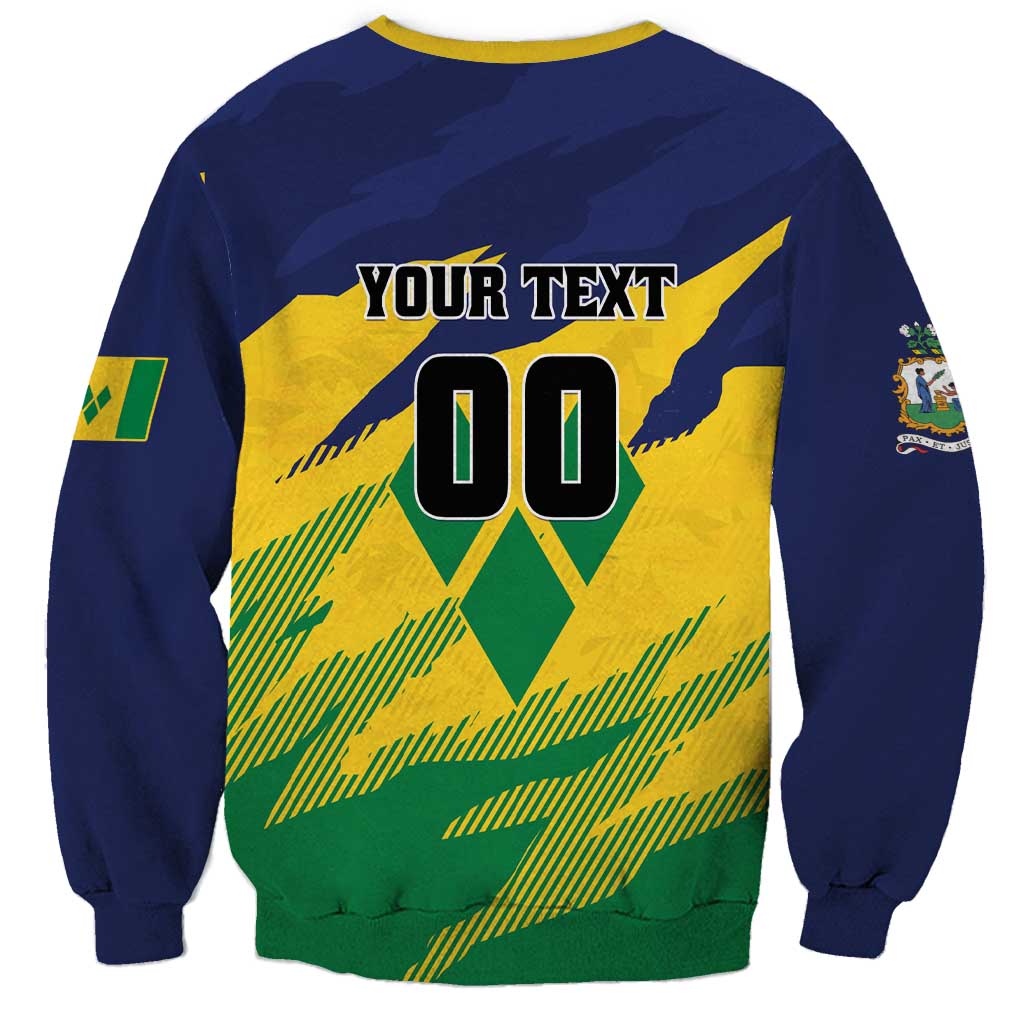 Custom Rugby Saint Vincent and the Grenadines Sweatshirt Go SVG Amazona Guildingii - Wonder Print Shop