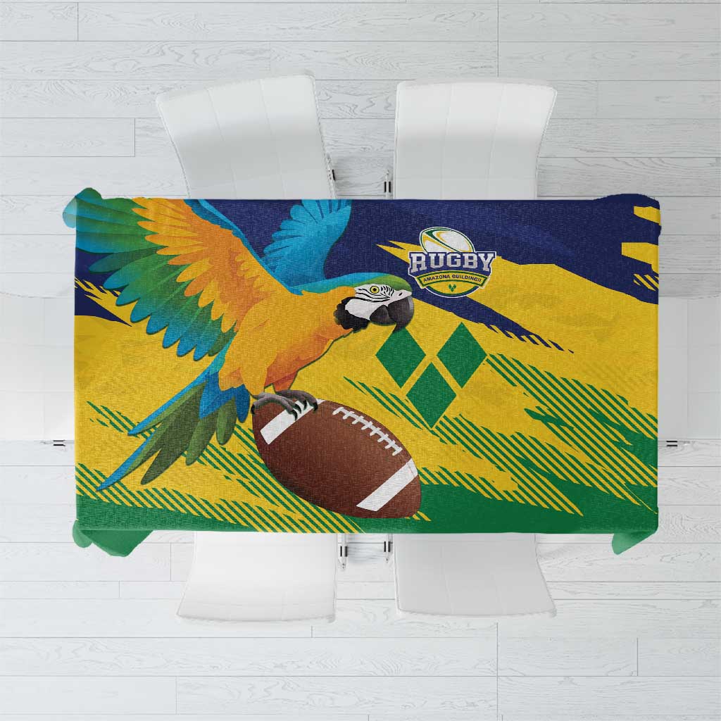 Rugby Saint Vincent and the Grenadines Tablecloth Go SVG Amazona Guildingii - Wonder Print Shop