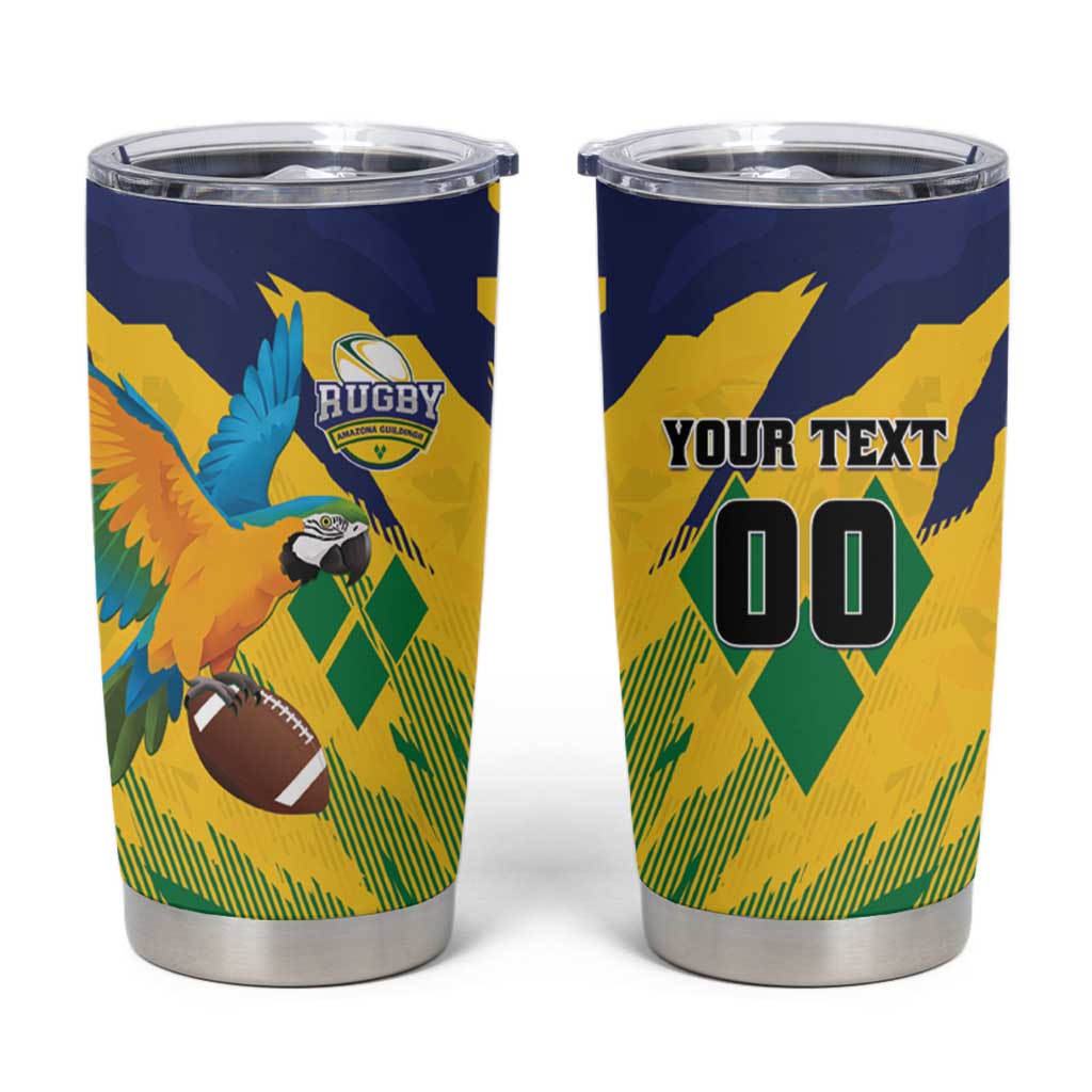 Custom Rugby Saint Vincent and the Grenadines Tumbler Cup Go SVG Amazona Guildingii - Wonder Print Shop