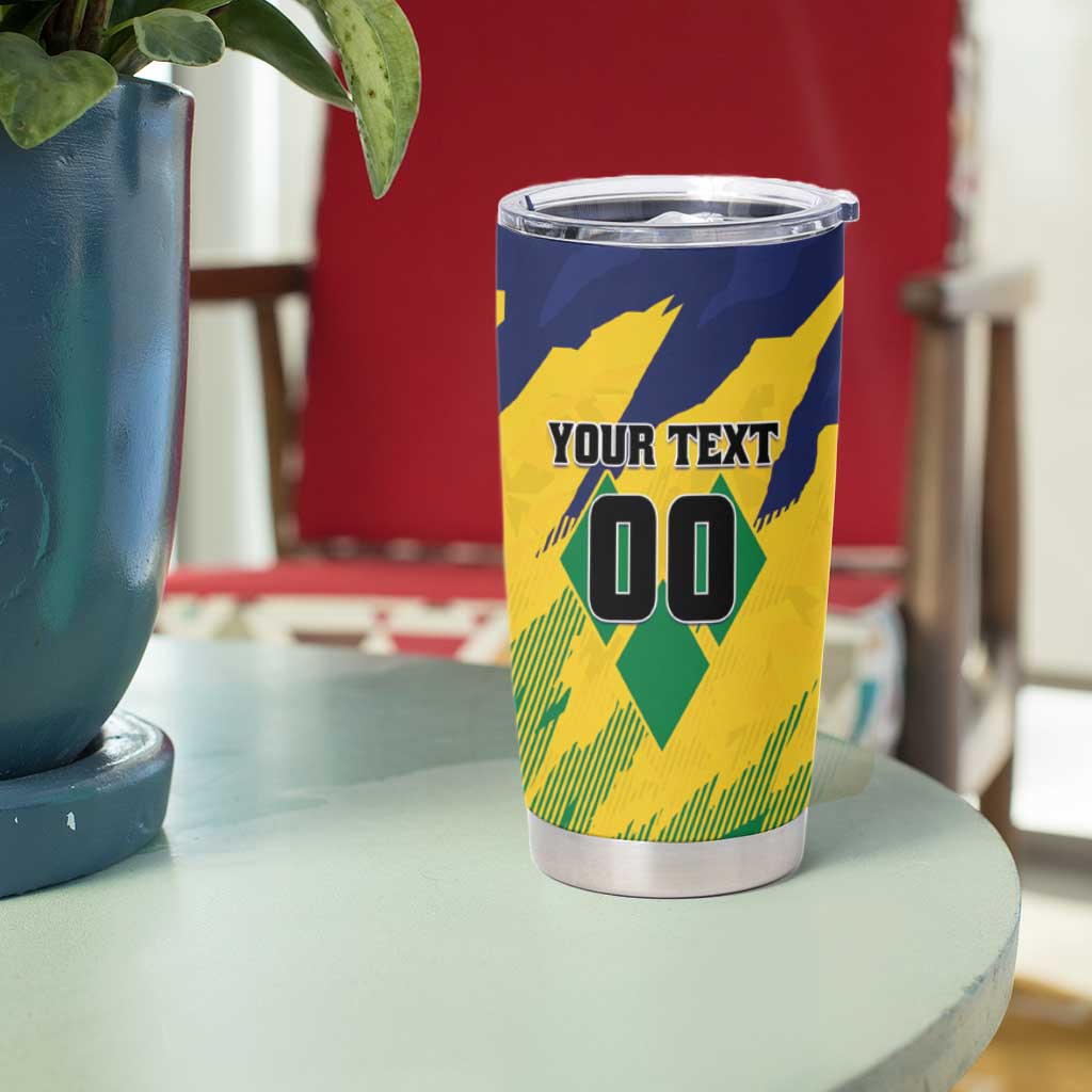 Custom Rugby Saint Vincent and the Grenadines Tumbler Cup Go SVG Amazona Guildingii - Wonder Print Shop