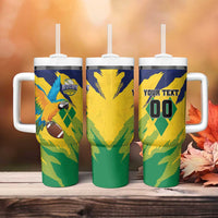 Custom Rugby Saint Vincent and the Grenadines Tumbler With Handle Go SVG Amazona Guildingii - Wonder Print Shop
