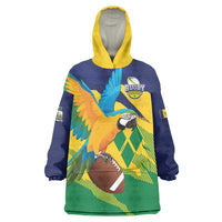 Custom Rugby Saint Vincent and the Grenadines Wearable Blanket Hoodie Go SVG Amazona Guildingii - Wonder Print Shop