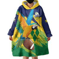 Custom Rugby Saint Vincent and the Grenadines Wearable Blanket Hoodie Go SVG Amazona Guildingii - Wonder Print Shop
