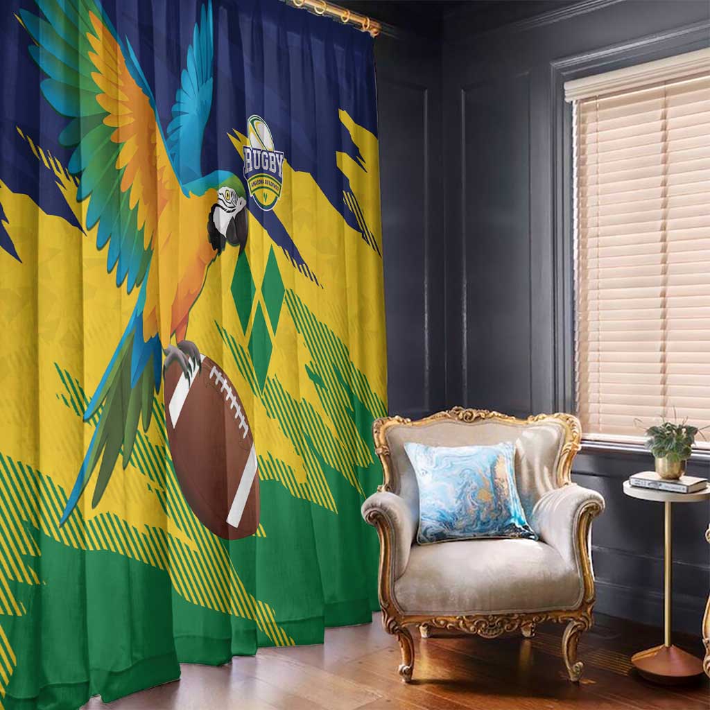 Rugby Saint Vincent and the Grenadines Window Curtain Go SVG Amazona Guildingii - Wonder Print Shop