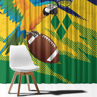 Rugby Saint Vincent and the Grenadines Window Curtain Go SVG Amazona Guildingii - Wonder Print Shop