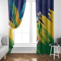 Rugby Saint Vincent and the Grenadines Window Curtain Go SVG Amazona Guildingii - Wonder Print Shop
