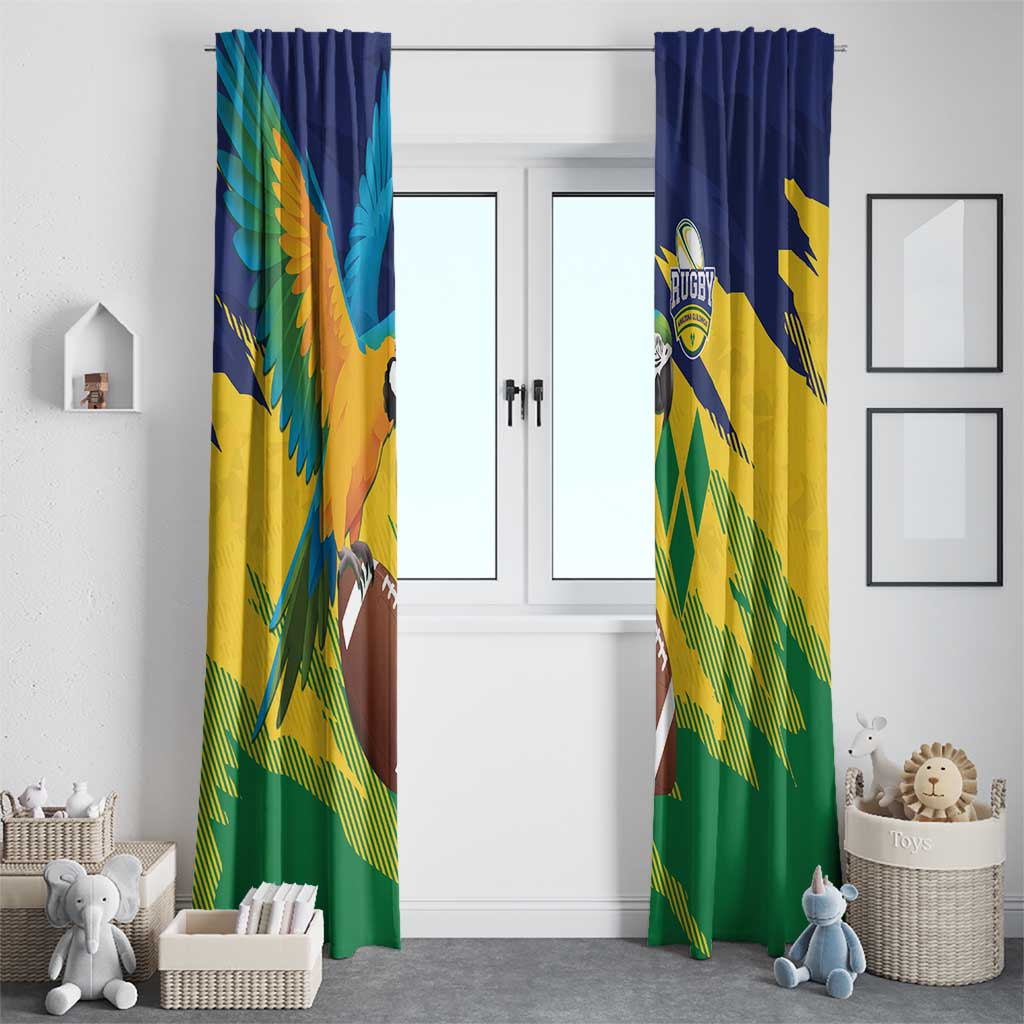 Rugby Saint Vincent and the Grenadines Window Curtain Go SVG Amazona Guildingii - Wonder Print Shop