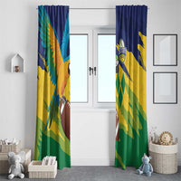 Rugby Saint Vincent and the Grenadines Window Curtain Go SVG Amazona Guildingii - Wonder Print Shop