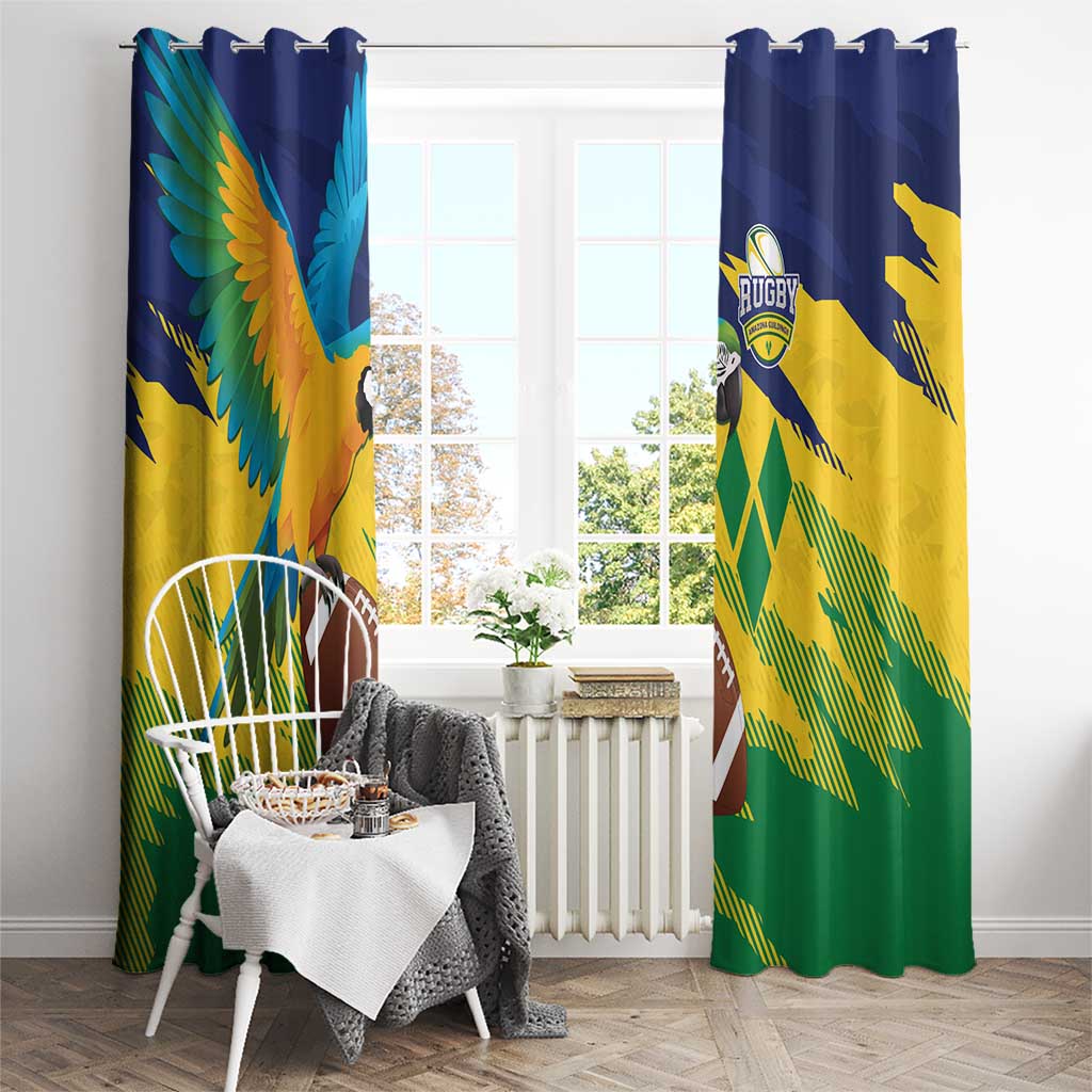 Rugby Saint Vincent and the Grenadines Window Curtain Go SVG Amazona Guildingii - Wonder Print Shop
