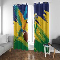 Rugby Saint Vincent and the Grenadines Window Curtain Go SVG Amazona Guildingii - Wonder Print Shop