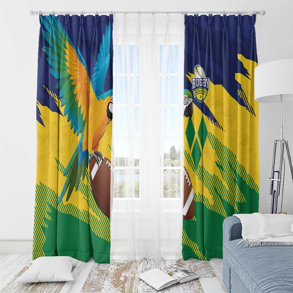 Rugby Saint Vincent and the Grenadines Window Curtain Go SVG Amazona Guildingii - Wonder Print Shop