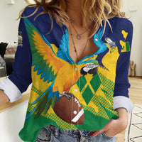 Custom Rugby Saint Vincent and the Grenadines Women Casual Shirt Go SVG Amazona Guildingii - Wonder Print Shop