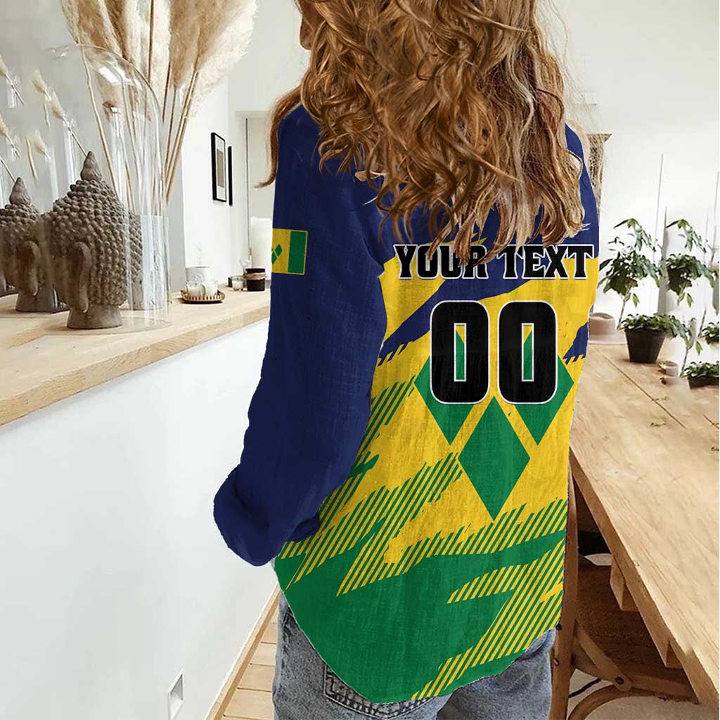 Custom Rugby Saint Vincent and the Grenadines Women Casual Shirt Go SVG Amazona Guildingii - Wonder Print Shop