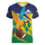 Custom Rugby Saint Vincent and the Grenadines Women V-Neck T-Shirt Go SVG Amazona Guildingii - Wonder Print Shop