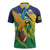 Custom Rugby Saint Vincent and the Grenadines Zipper Polo Shirt Go SVG Amazona Guildingii - Wonder Print Shop