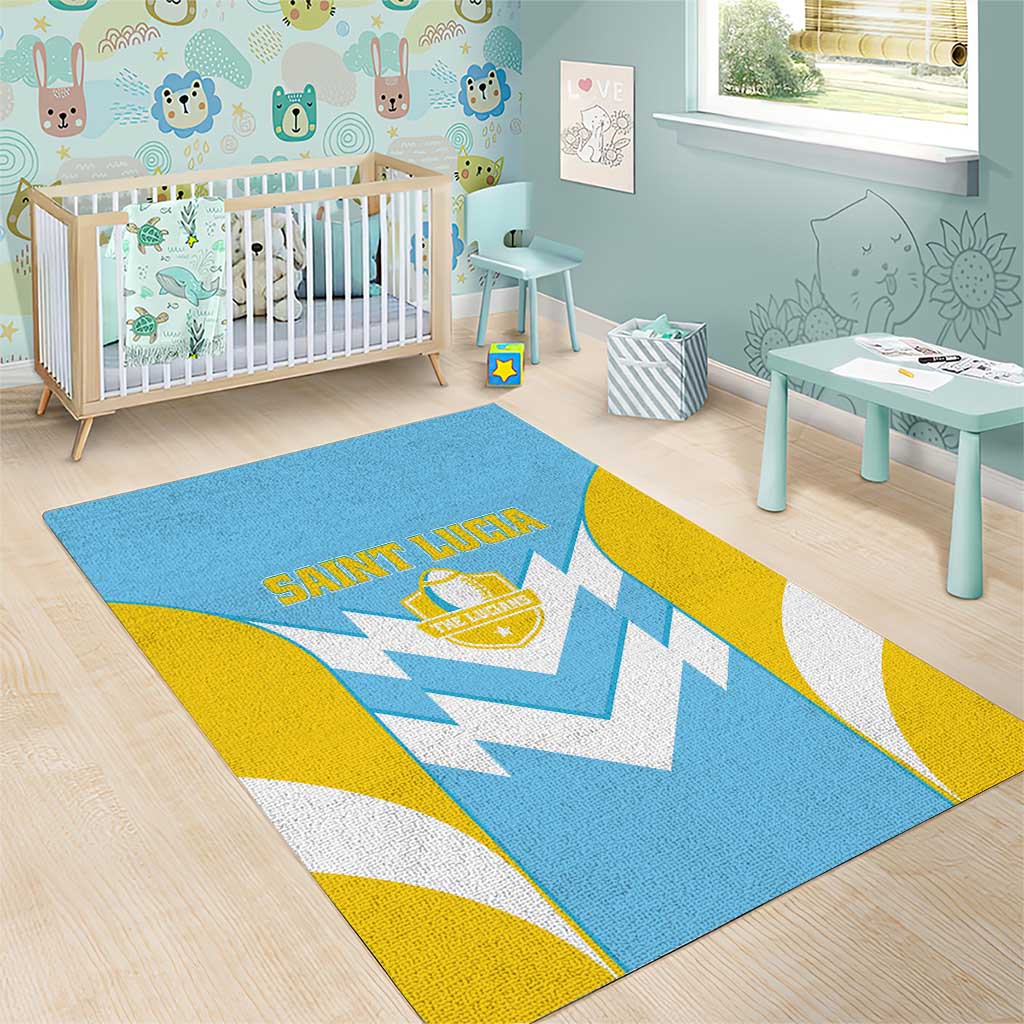 Rugby Saint Lucia Area Rug The Lucian Go Champion - Wonder Print Shop