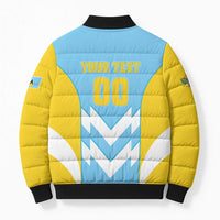 Custom Rugby Saint Lucia Bomber Puffer Jacket The Lucian Go Champion - Wonder Print Shop