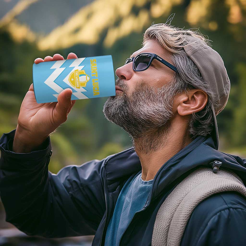 Custom Rugby Saint Lucia 4 in 1 Can Cooler Tumbler The Lucian Go Champion - Wonder Print Shop