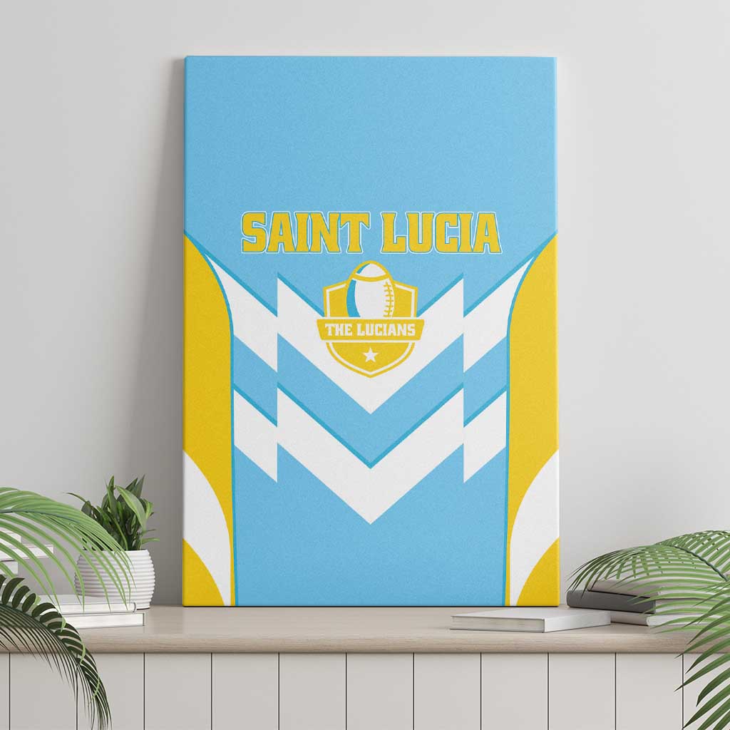 Rugby Saint Lucia Canvas Wall Art The Lucian Go Champion - Wonder Print Shop