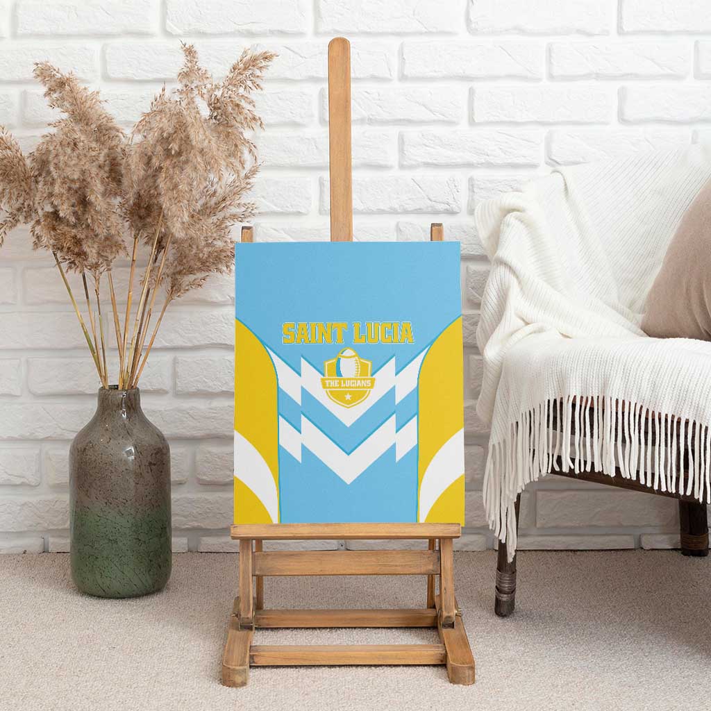 Rugby Saint Lucia Canvas Wall Art The Lucian Go Champion - Wonder Print Shop