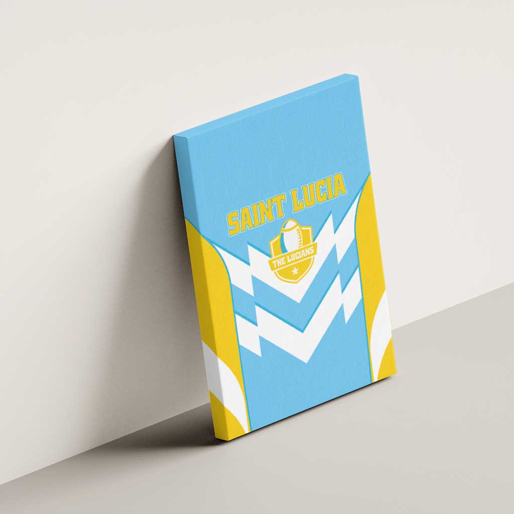 Rugby Saint Lucia Canvas Wall Art The Lucian Go Champion - Wonder Print Shop