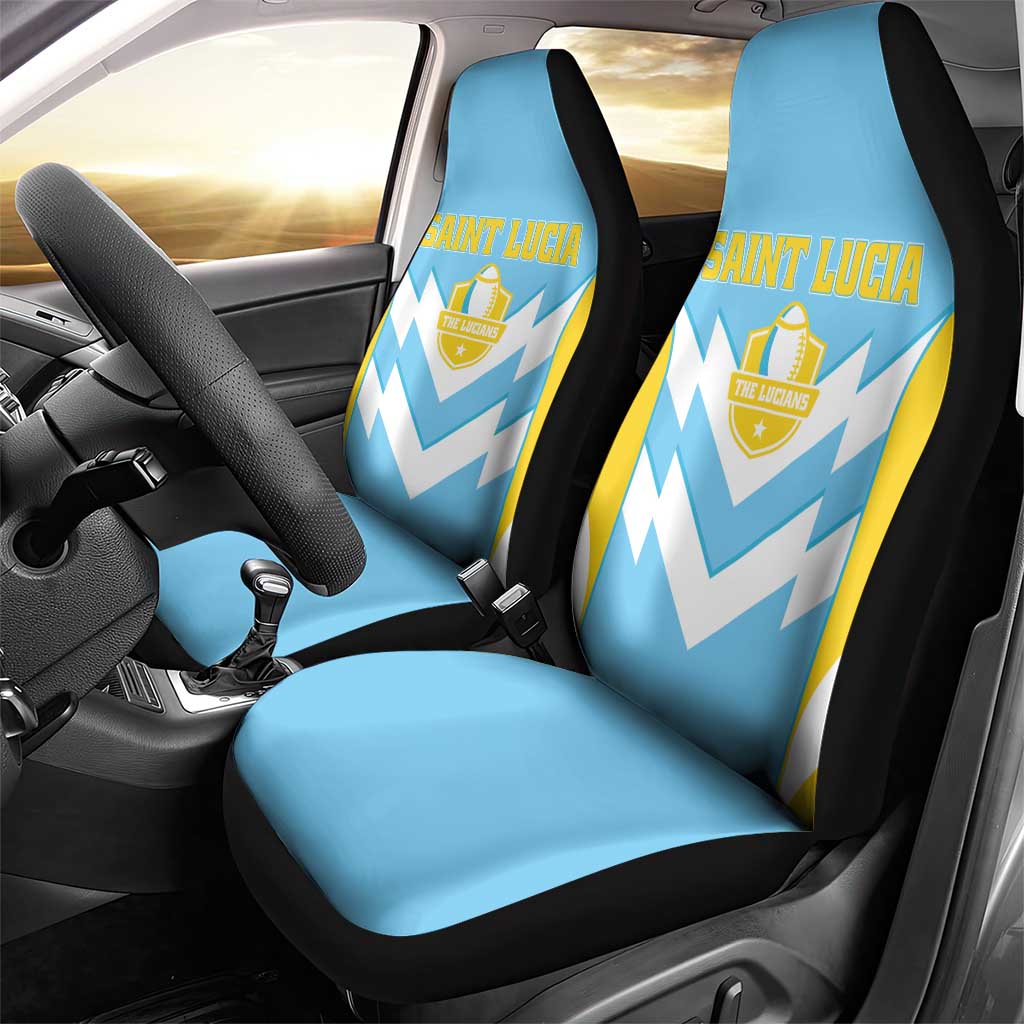 Rugby Saint Lucia Car Seat Cover The Lucian Go Champion - Wonder Print Shop