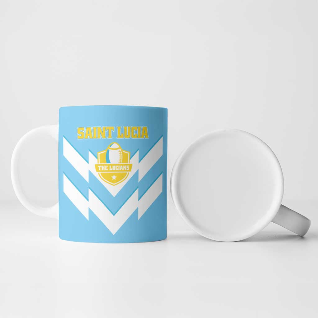 Custom Rugby Saint Lucia Ceramic Mug The Lucian Go Champion - Wonder Print Shop