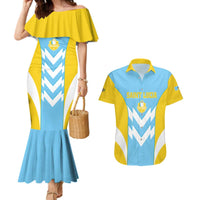 Custom Rugby Saint Lucia Couples Matching Mermaid Dress and Hawaiian Shirt The Lucian Go Champion - Wonder Print Shop