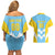 Custom Rugby Saint Lucia Couples Matching Off Shoulder Short Dress and Hawaiian Shirt The Lucian Go Champion - Wonder Print Shop