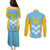 Custom Rugby Saint Lucia Couples Matching Puletasi and Long Sleeve Button Shirt The Lucian Go Champion - Wonder Print Shop