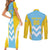 Custom Rugby Saint Lucia Couples Matching Short Sleeve Bodycon Dress and Long Sleeve Button Shirt The Lucian Go Champion - Wonder Print Shop