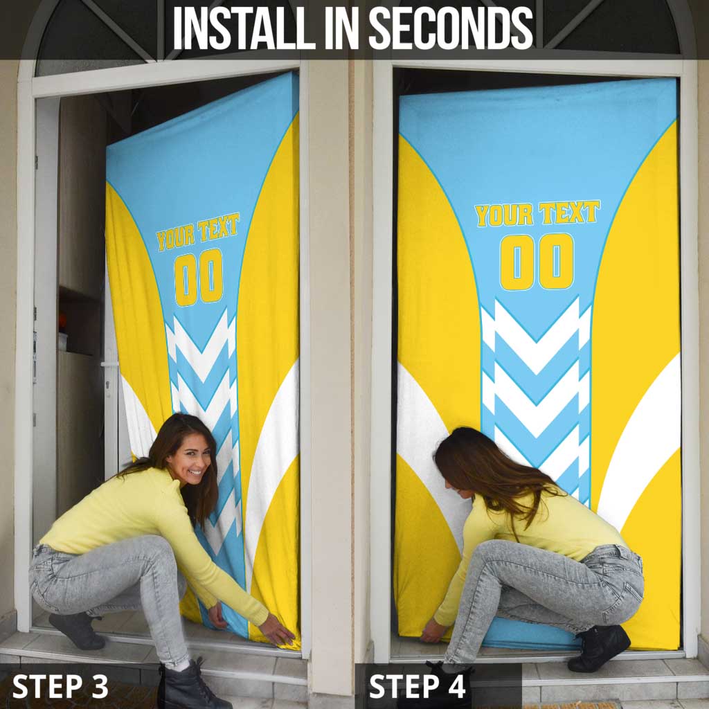 Custom Rugby Saint Lucia Door Cover The Lucian Go Champion - Wonder Print Shop