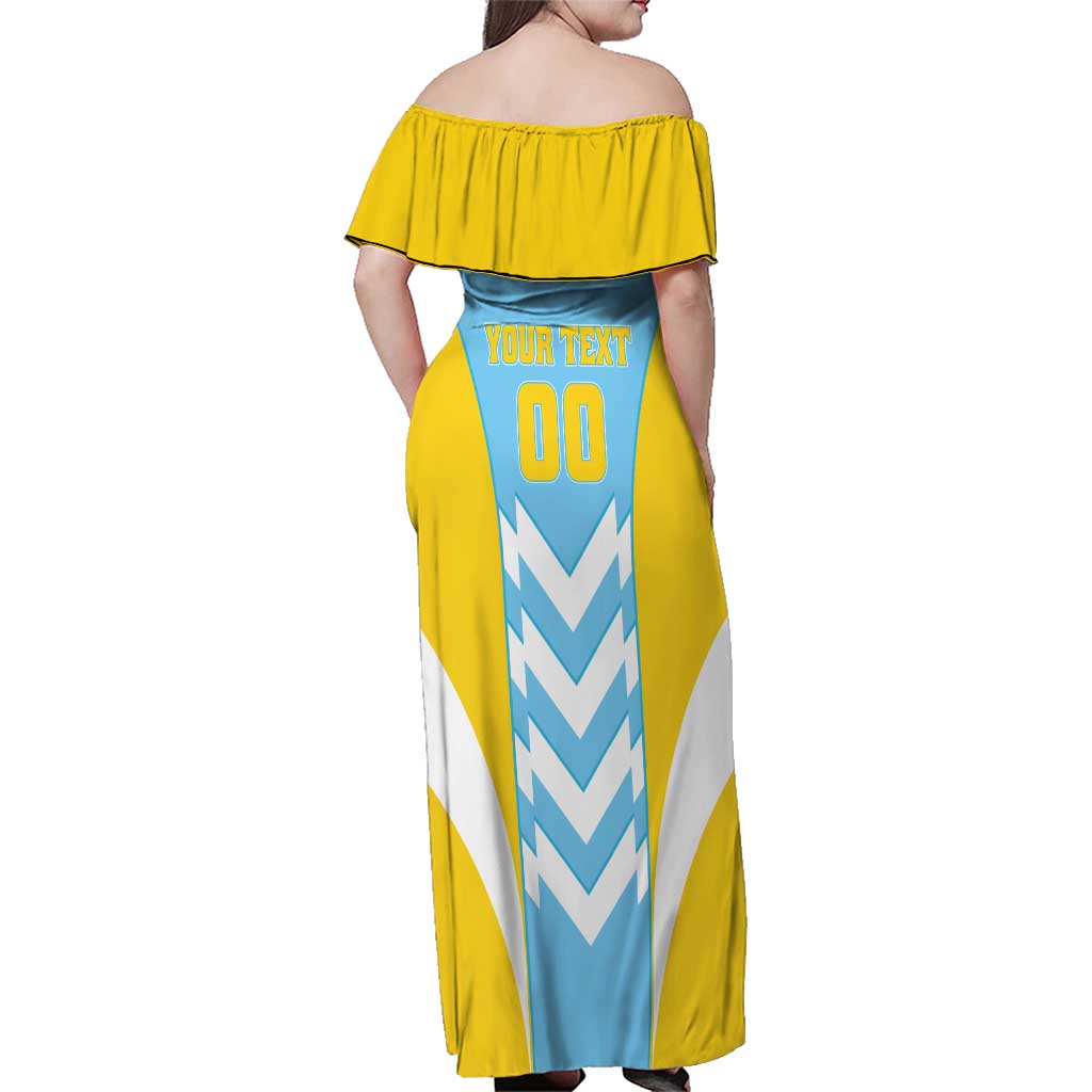 Custom Rugby Saint Lucia Family Matching Off Shoulder Maxi Dress and Hawaiian Shirt The Lucian Go Champion - Wonder Print Shop