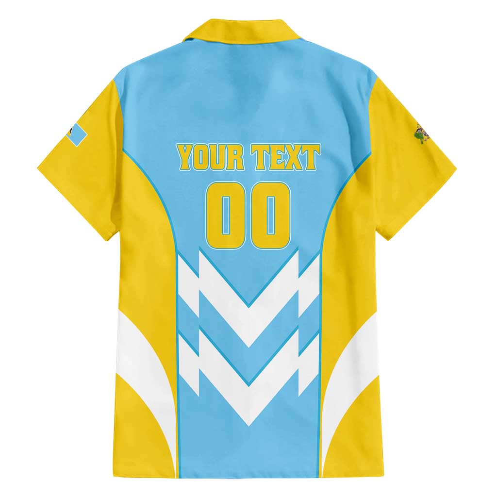 Custom Rugby Saint Lucia Family Matching Off Shoulder Short Dress and Hawaiian Shirt The Lucian Go Champion - Wonder Print Shop