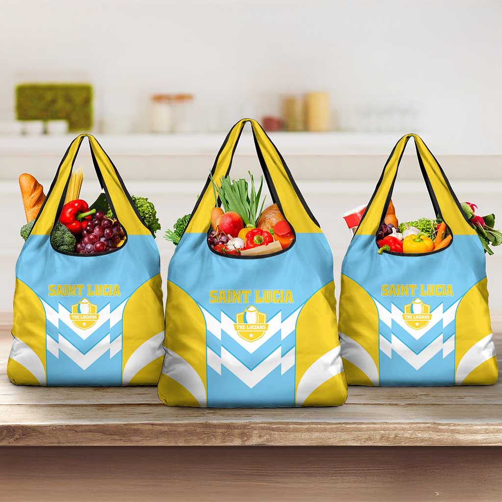 Rugby Saint Lucia Grocery Bag The Lucian Go Champion - Wonder Print Shop
