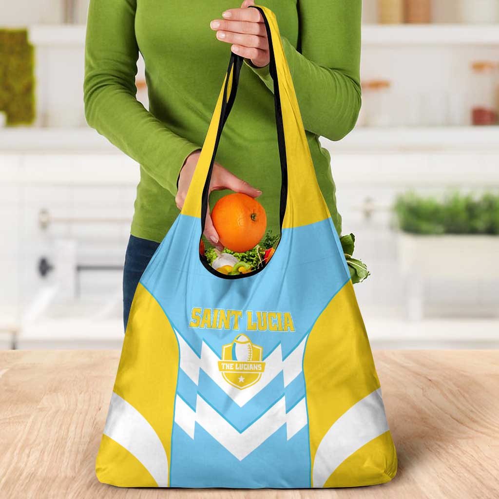 Rugby Saint Lucia Grocery Bag The Lucian Go Champion - Wonder Print Shop