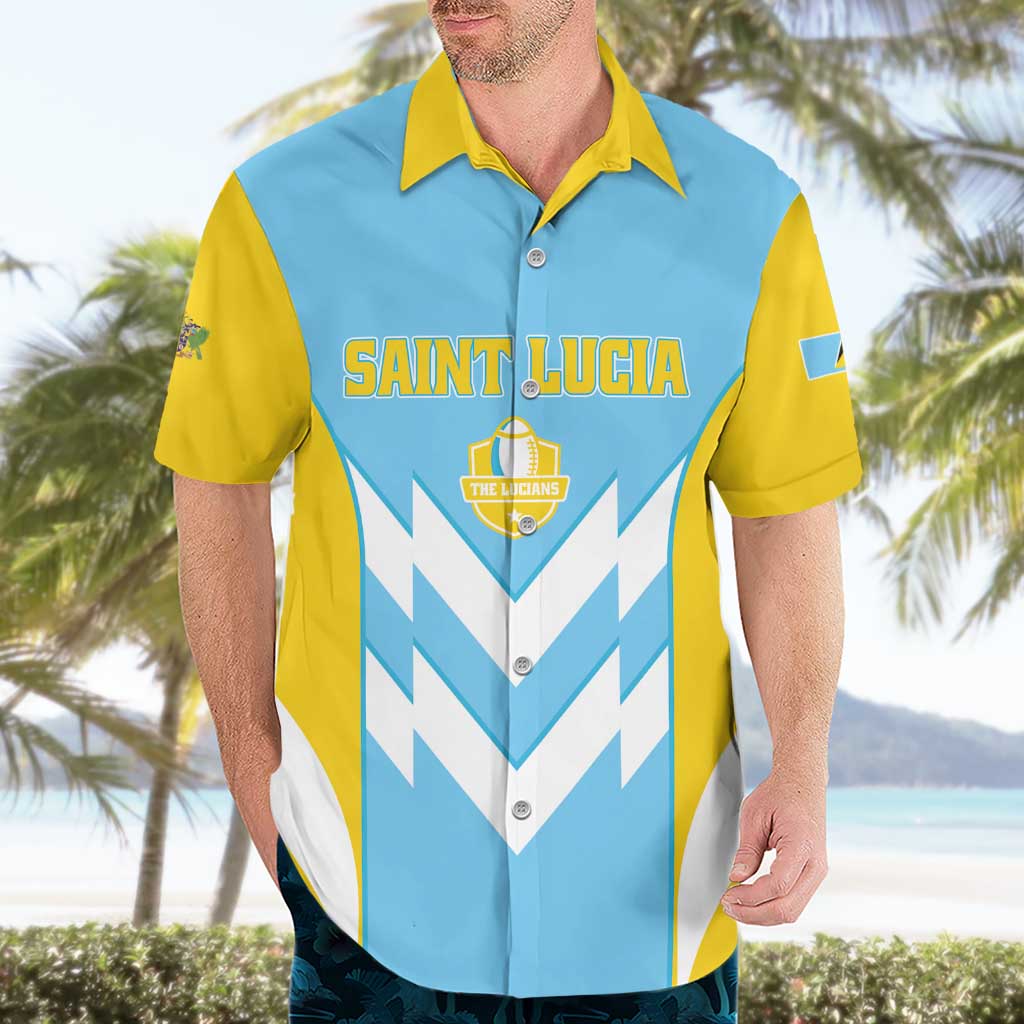 Custom Rugby Saint Lucia Hawaiian Shirt The Lucian Go Champion - Wonder Print Shop