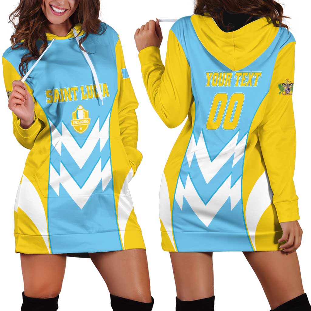 Custom Rugby Saint Lucia Hoodie Dress The Lucian Go Champion - Wonder Print Shop