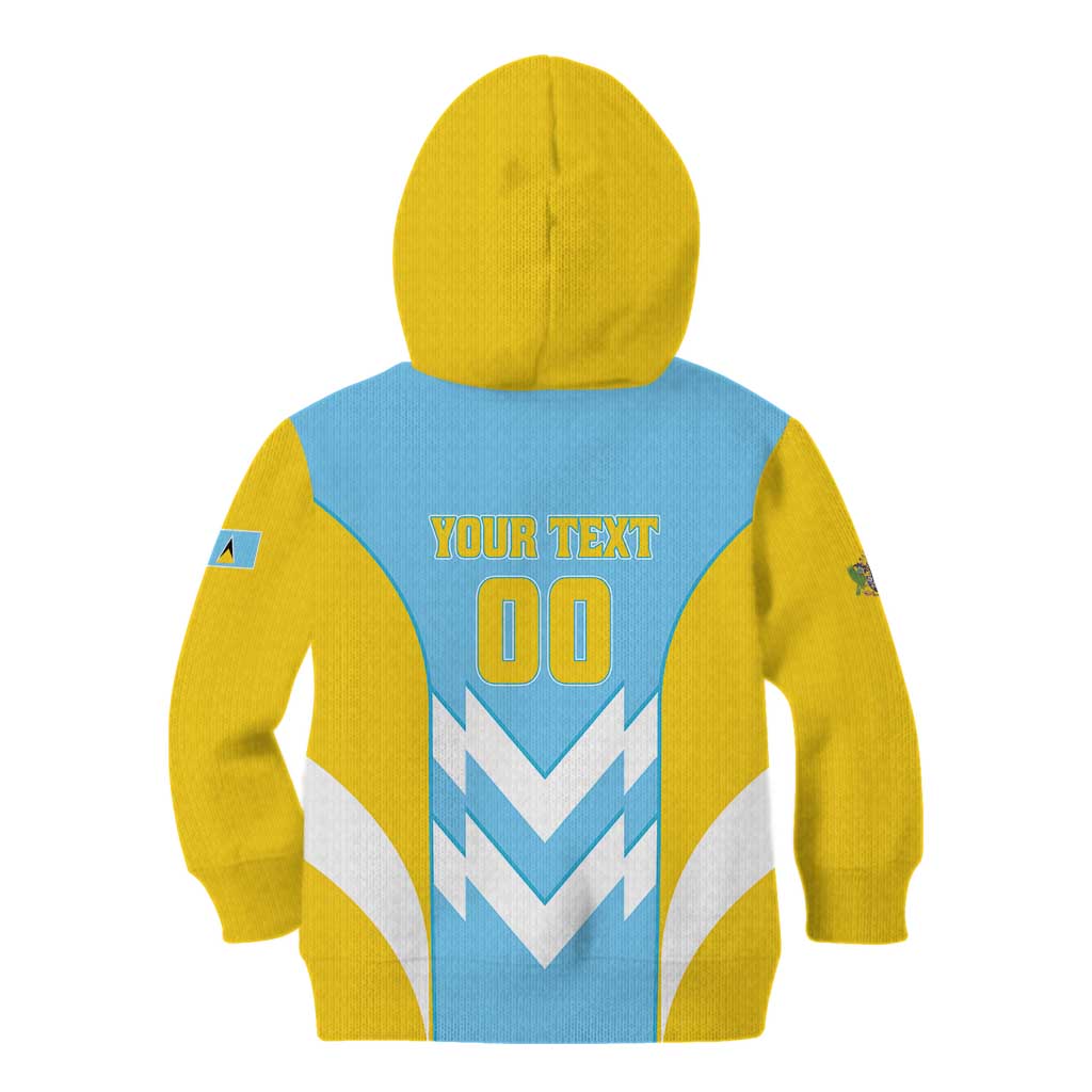 Custom Rugby Saint Lucia Kid Hoodie The Lucian Go Champion - Wonder Print Shop