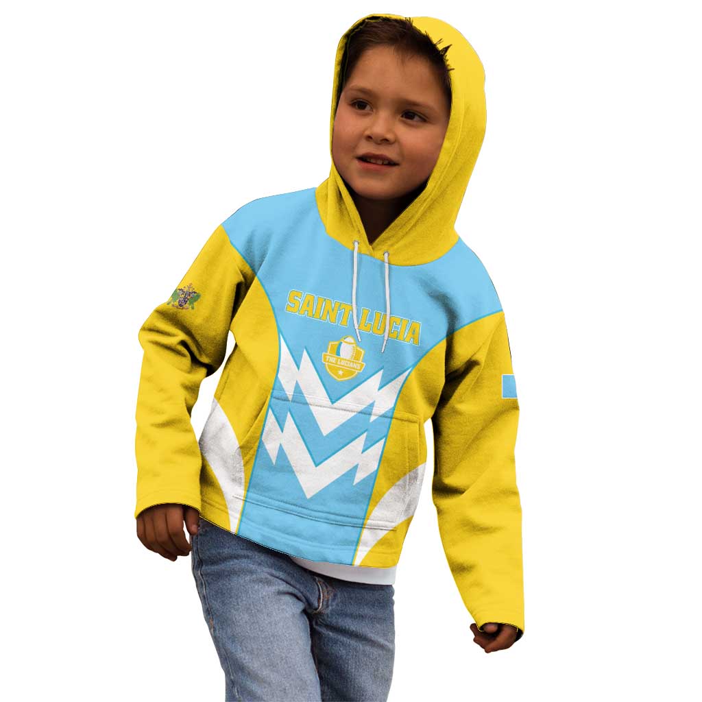 Custom Rugby Saint Lucia Kid Hoodie The Lucian Go Champion - Wonder Print Shop