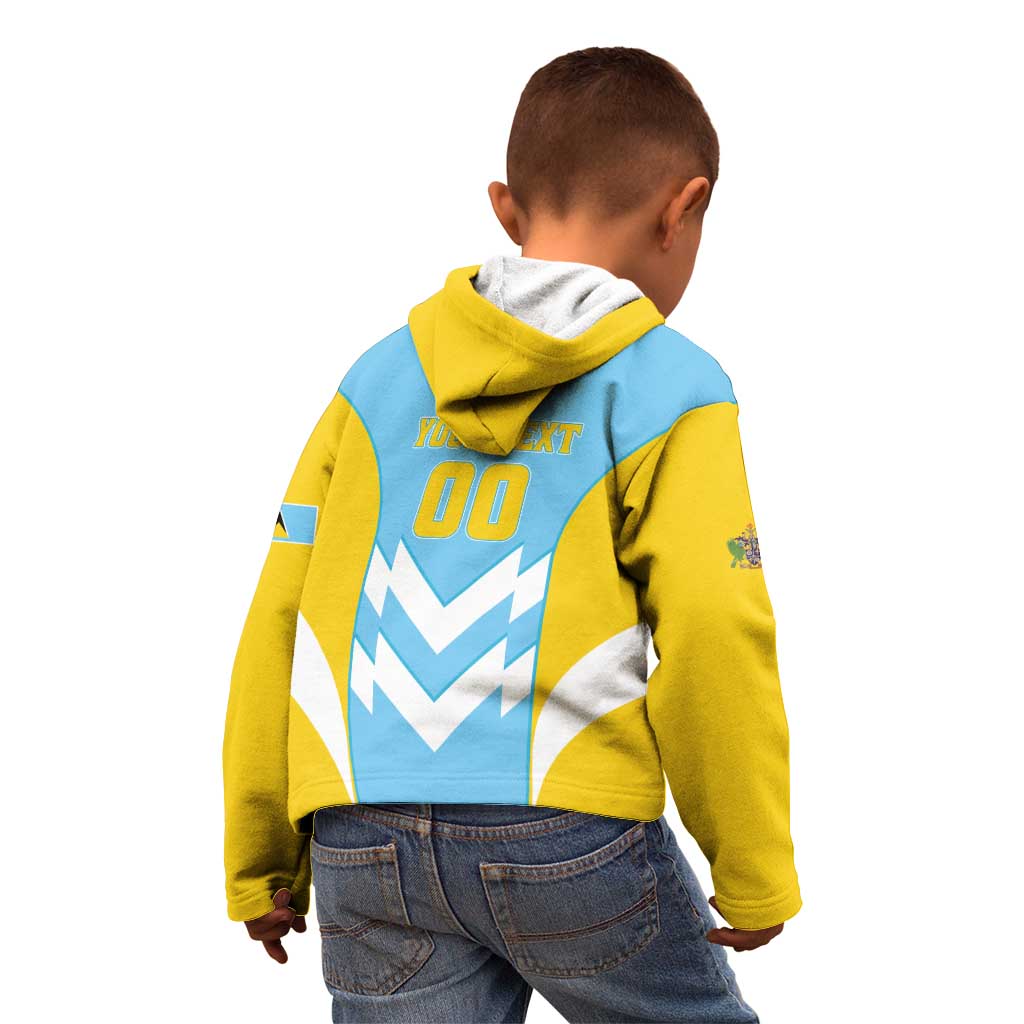 Custom Rugby Saint Lucia Kid Hoodie The Lucian Go Champion - Wonder Print Shop