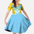 Custom Rugby Saint Lucia Kid Short Sleeve Dress The Lucian Go Champion - Wonder Print Shop