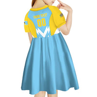 Custom Rugby Saint Lucia Kid Short Sleeve Dress The Lucian Go Champion - Wonder Print Shop