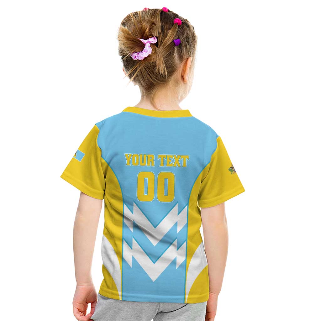 Custom Rugby Saint Lucia Kid T Shirt The Lucian Go Champion - Wonder Print Shop