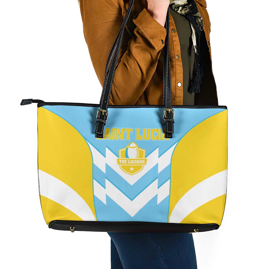 Rugby Saint Lucia Leather Tote Bag The Lucian Go Champion - Wonder Print Shop