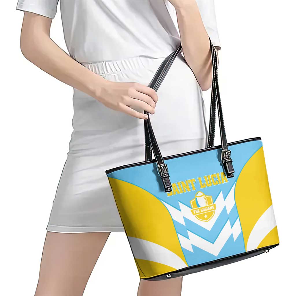 Rugby Saint Lucia Leather Tote Bag The Lucian Go Champion - Wonder Print Shop