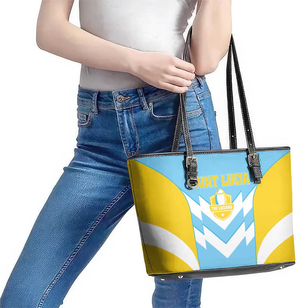 Rugby Saint Lucia Leather Tote Bag The Lucian Go Champion - Wonder Print Shop