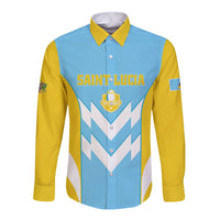 Custom Rugby Saint Lucia Long Sleeve Button Shirt The Lucian Go Champion - Wonder Print Shop